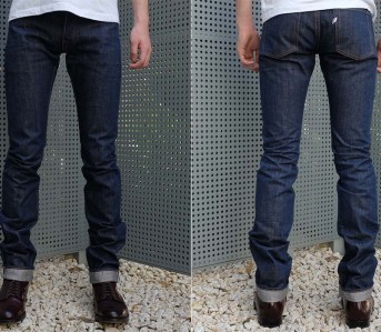 Pure Blue Japan AI-13-TSM Hand-Dyed Natural Indigo Jeans front and back fit
