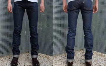 Pure Blue Japan AI-13-TSM Hand-Dyed Natural Indigo Jeans front and back fit