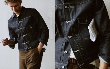 Kmfg.-Pleated-denim-jacket.-Frontside
