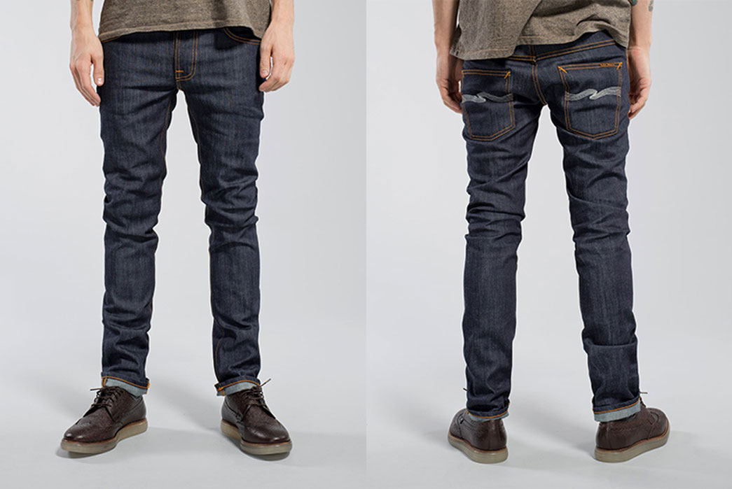 Nudie Jeans Co. Thin Finn Dry Ecru Embo-Reference