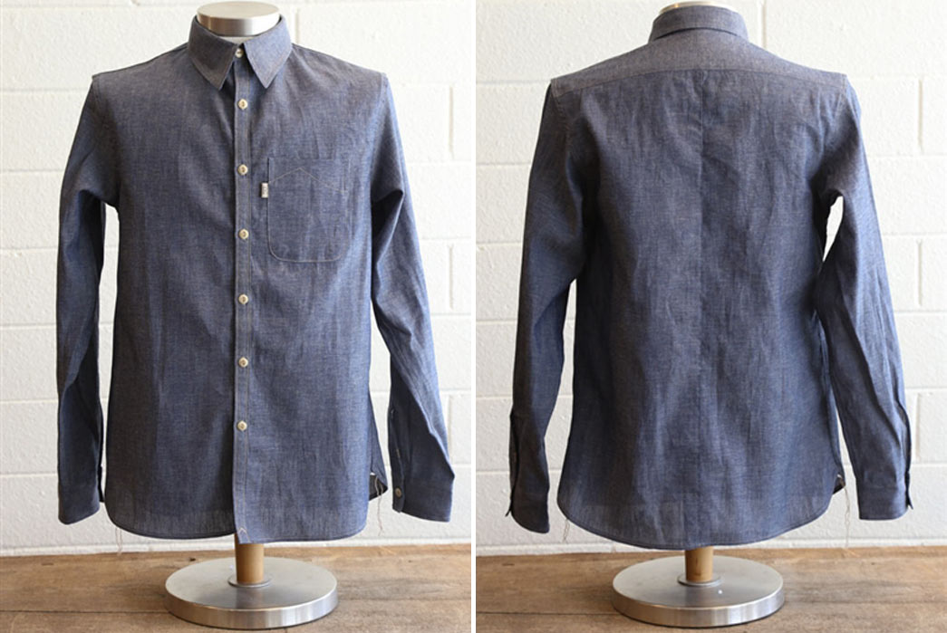 Railcar-x-Masterson-Japanese-Chambray-Button-Up-Front-Back