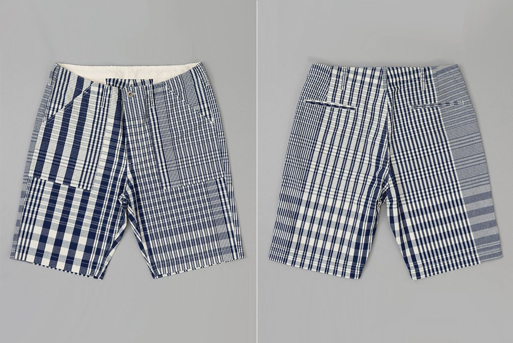 The-Hill-Side-Non-Repeating-Check-Oxford-Cloth-Fatigue Patterned Shorts