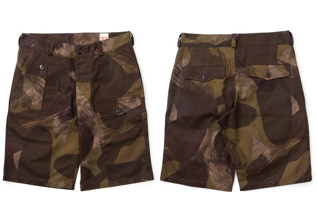  The Real McCoy's French Lizard/Windproof Patterned Shorts