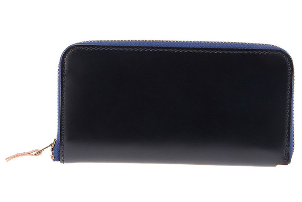Denime-Cordovan-Navy-Blue-Wallets-Long-Front