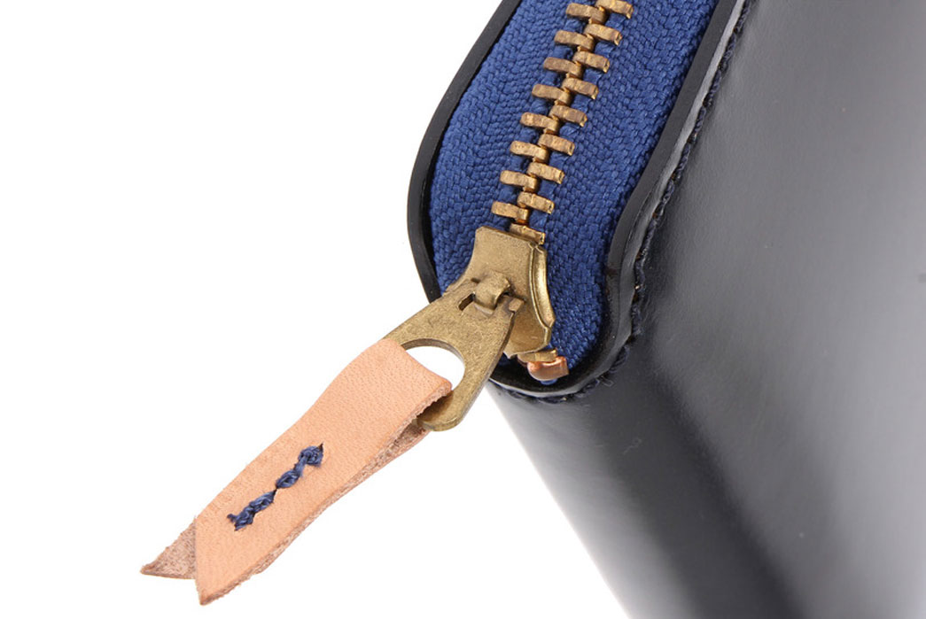 Denime-Cordovan-Navy-Blue-Wallets-Short-Zipper