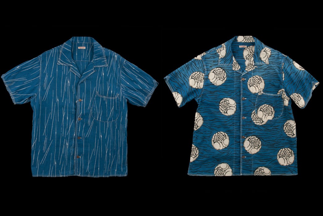 Kapital-Aloha-Lawn-Hands-Rain-Wabash-Indigo-Shirts-Front-Back