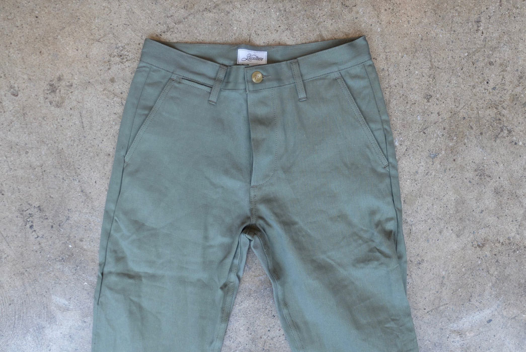 3sixteen-12oz-Japanese-Selvedge-Twill-Chino-Olive-Front