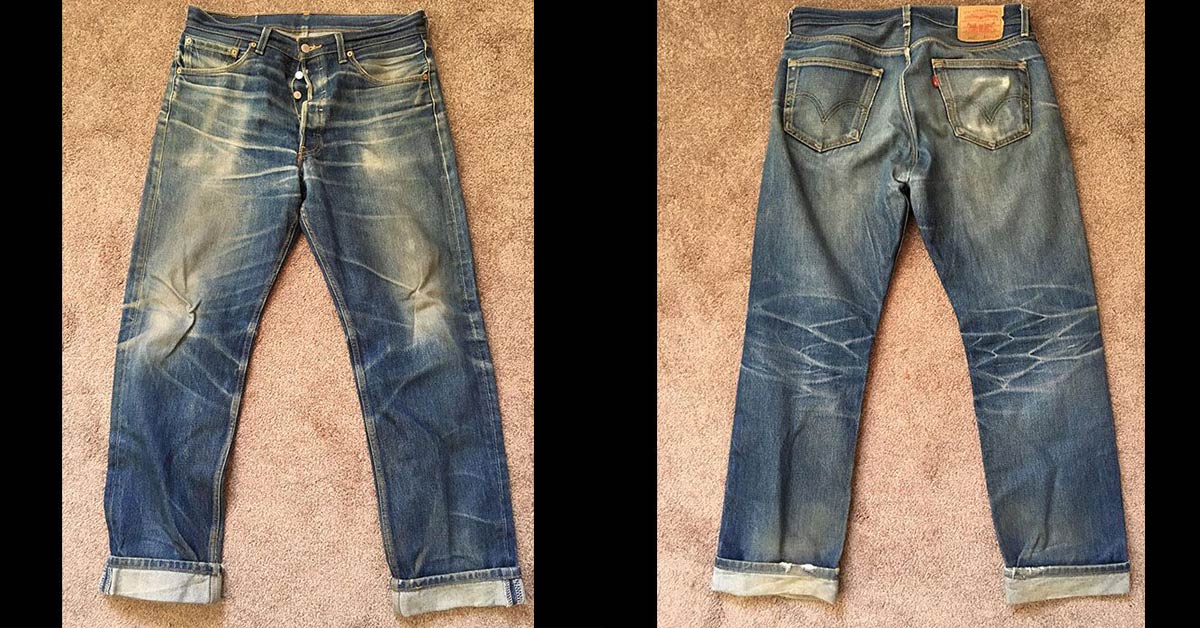 Levi's 501 STF (3 Years, 1 Soak, Unknown Washes) - Fade of the Day