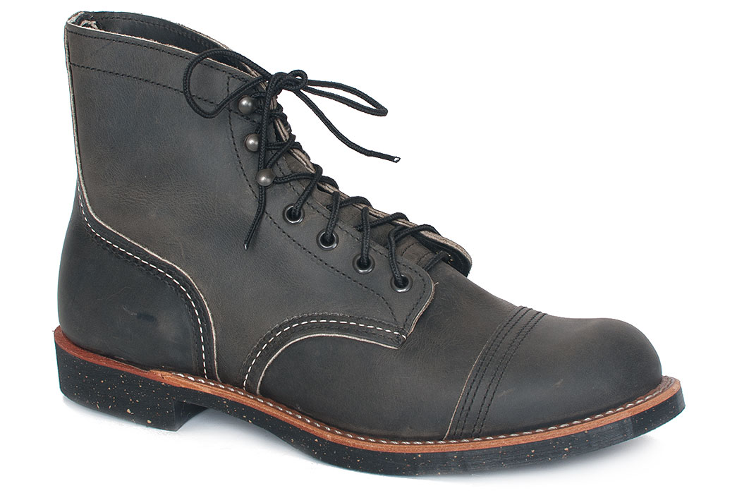 Grey-Suede-Boots-Five-Plus-One-2-Red-Wing-Iron-Ranger-in-Charcoal-Rough-'n'-Tough