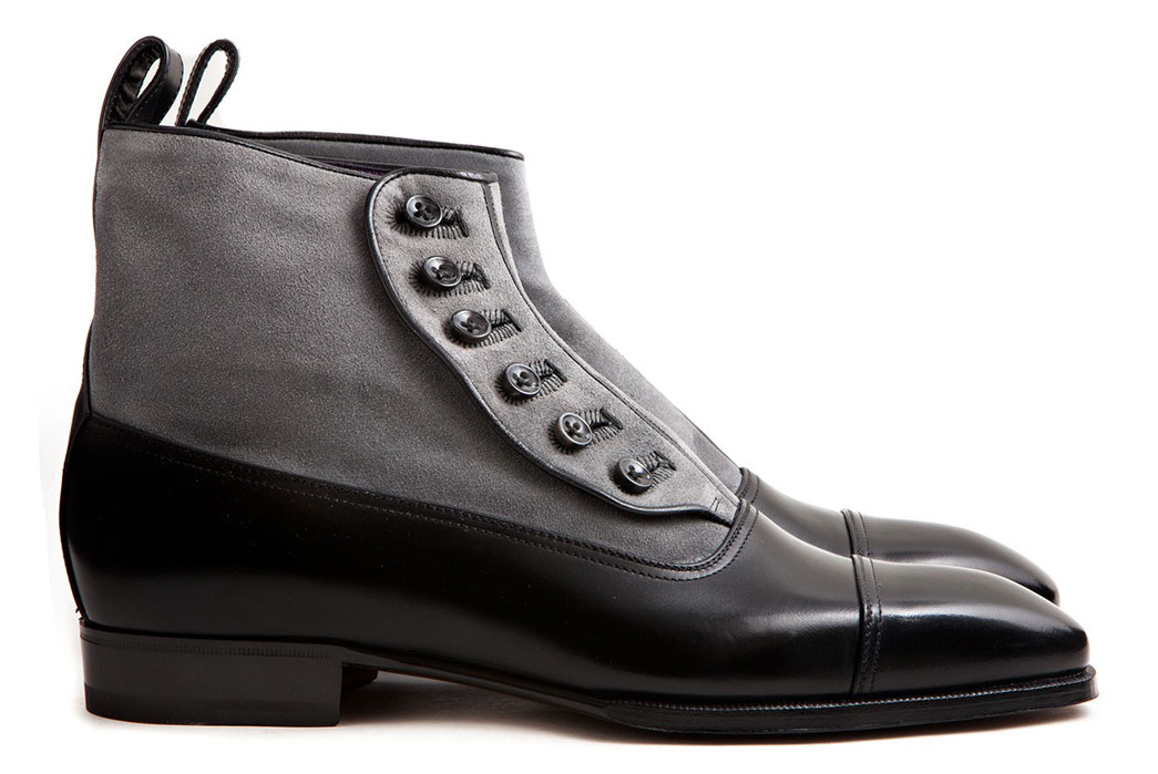 Grey-Suede-Boots-Five-Plus-One-6-Plus-One-Enzo-Bonafé-Button-Boots-in-Grey-Black