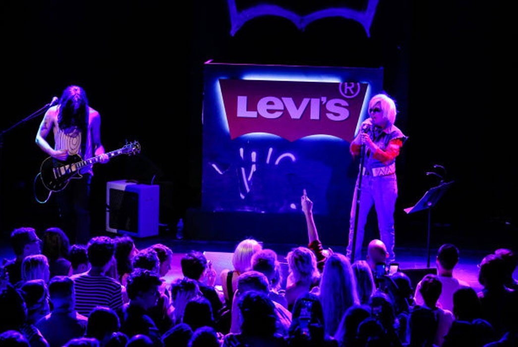 Debbie Harry performing at the Levi's 505 C launch party.
