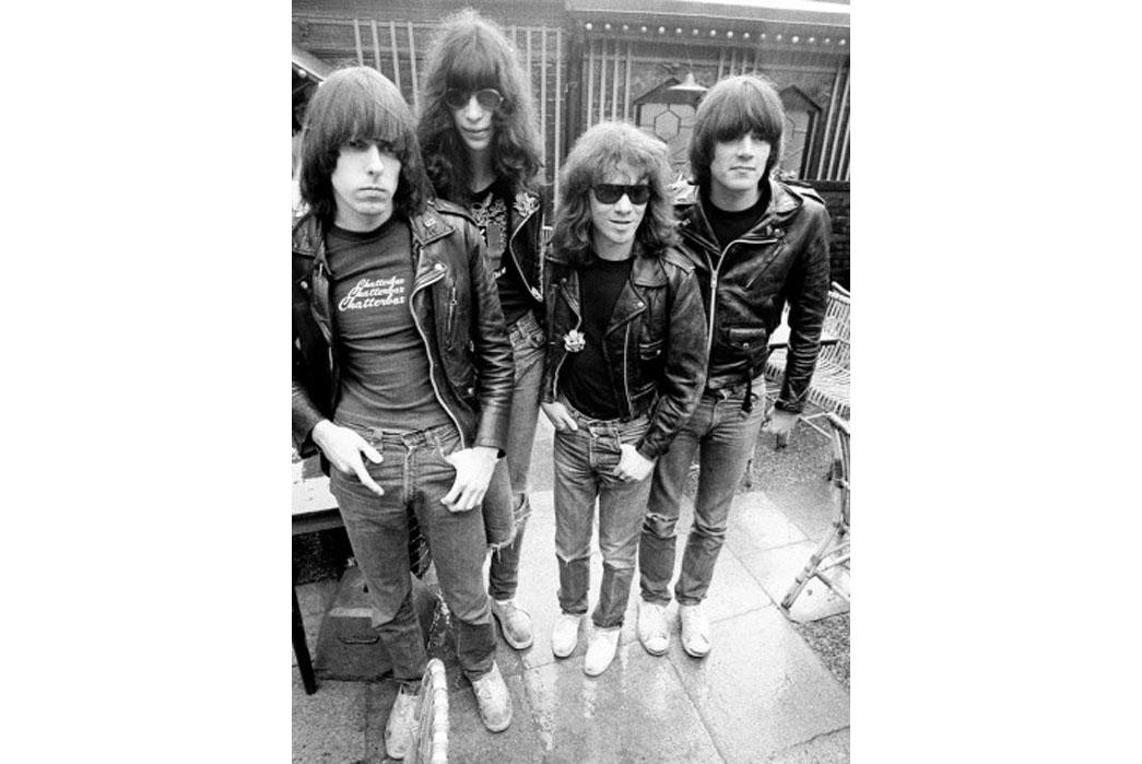 The Ramones donning Levi's on the cover of their 1976 debut album.