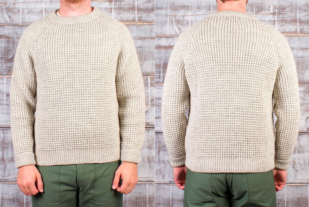 north-american-quality-purveyors-killarney-knit-crewneck-sweater-sand-front-back