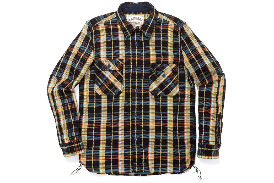 samurai-jeans-indigo-rope-dyed-heavy-flannel-work-shirt-front