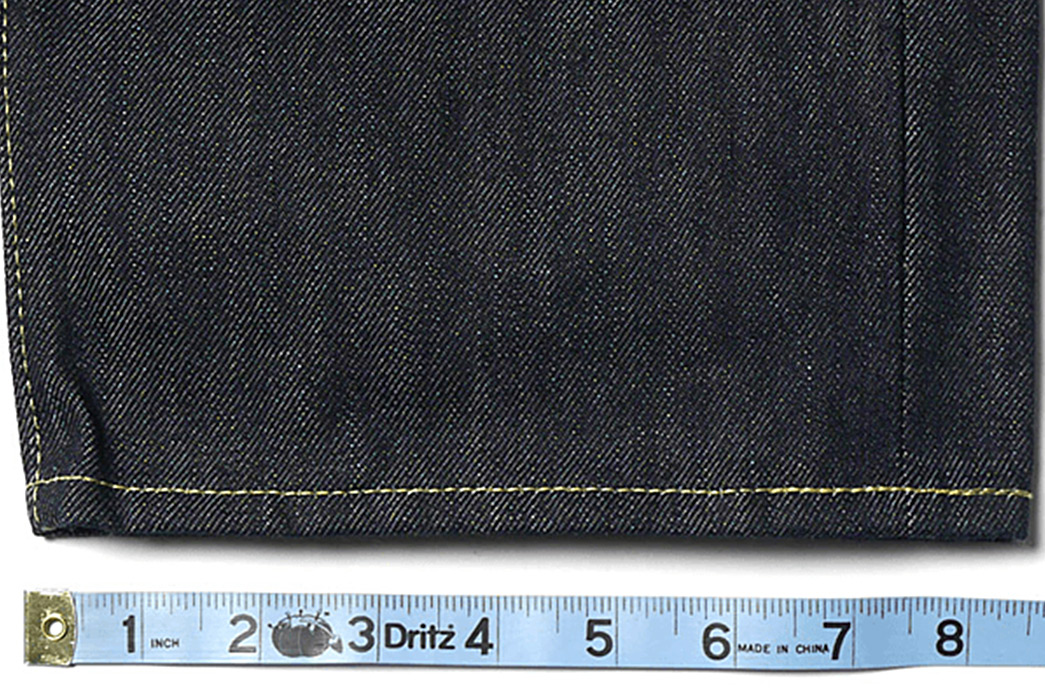 Buying-Your-First-Pair-Of-Raw-Denim-The-Beginners-Guide-The-leg-opening-measurement-of-this-pair-is-8.5’’