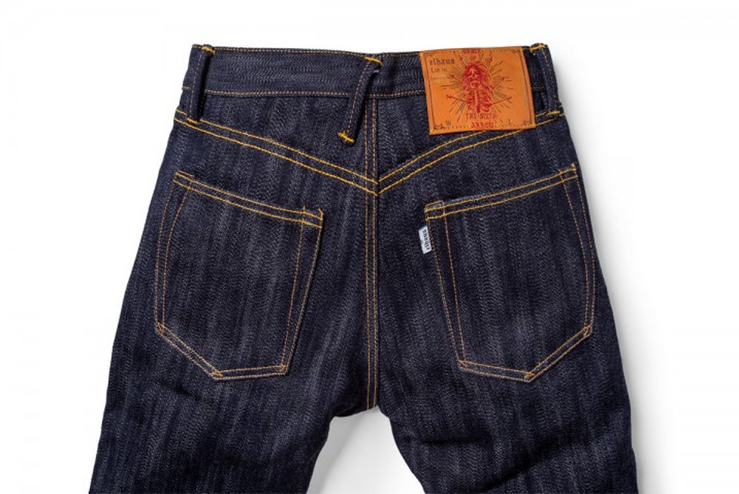 elhaus-6th-anniversary-arrow-special-iron-tail-loomstate-21oz-jeans-back-pockets