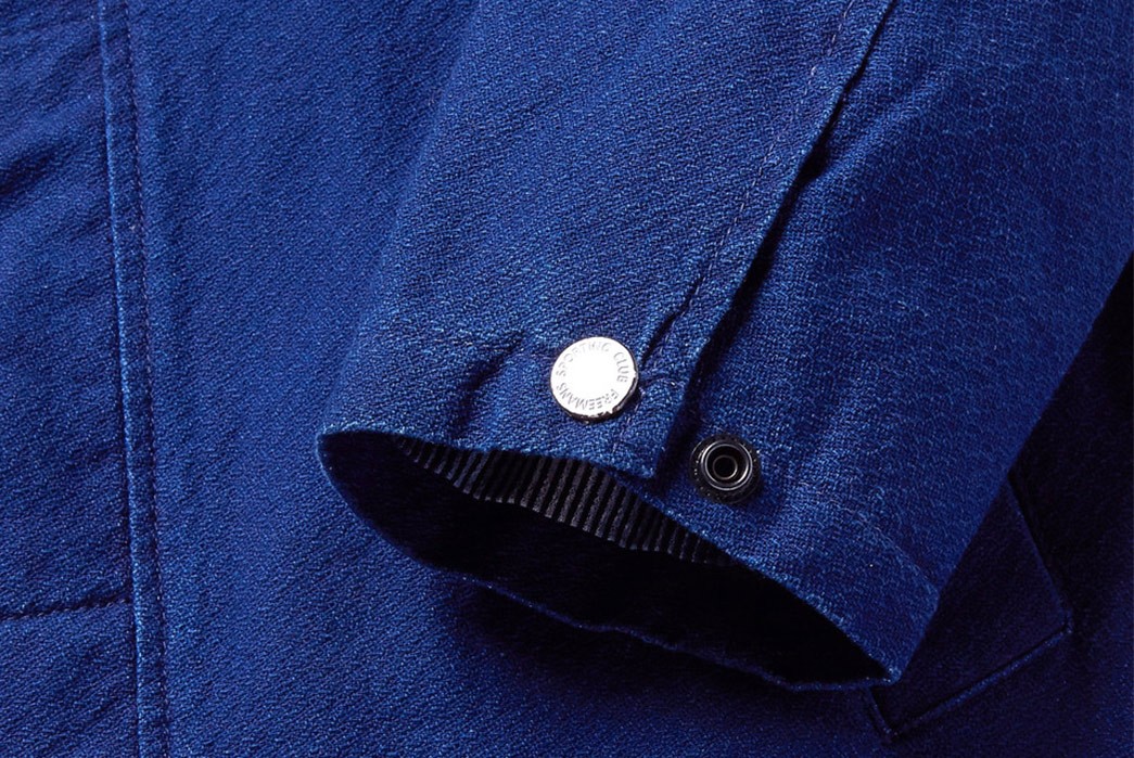 freemans-sporting-club-indigo-studio-coat-sleeve-button