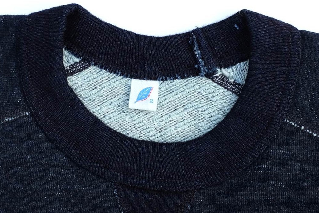 pure-blue-japan-indigo-herrinbone-crewneck-sweatshirt-front-collar