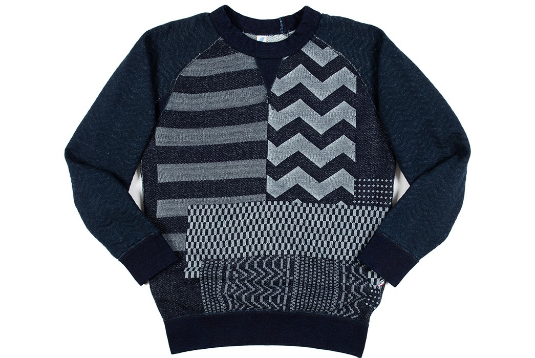 pure-blue-japan-patchwork-jacquard-crewneck-sweatshirt-front