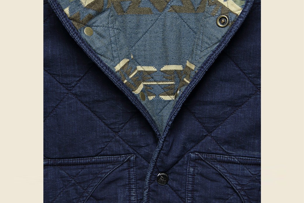 RRL Indigo Quilted Cotton-Blend Jacket