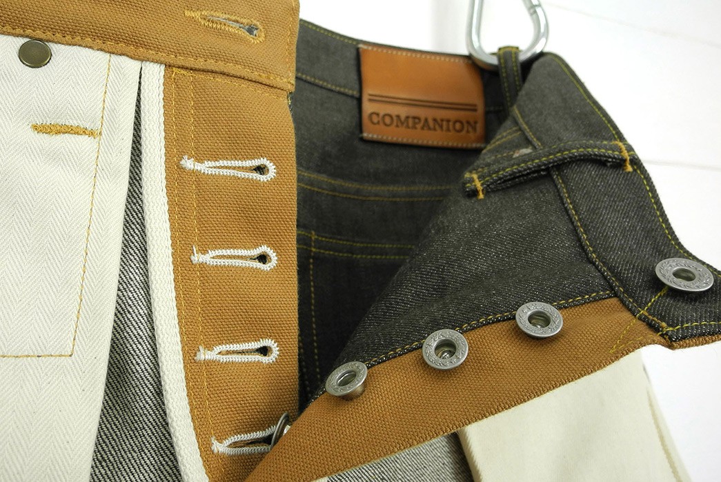 companion-joel-011ka-14oz-brown-selvedge-japanese-denim-jeans-front-top-inside-open