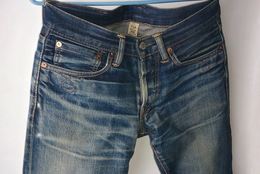 Fade-of-the-Day---RRL-Slim-Bootcut-(1.5-Years,-6-Washes,-Unknown-Soaks)-front-top
