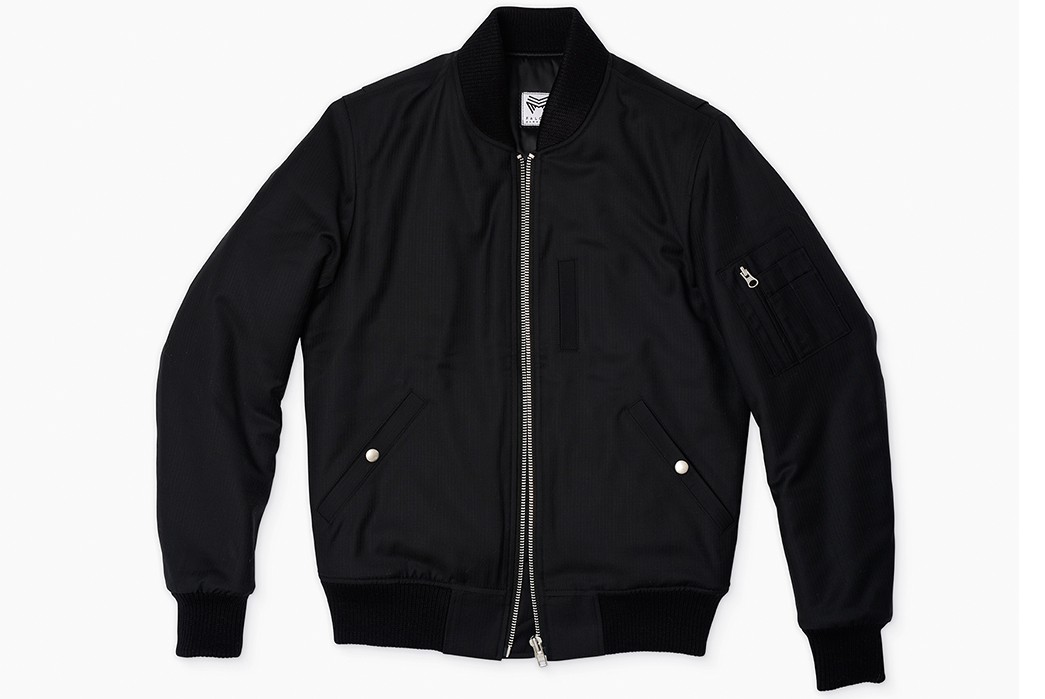 MA-1-Style-Bomber-Jackets---Five-Plus-One-4)-Falcon-Garments-MA-1-Jacket-in-Suiting-Wool
