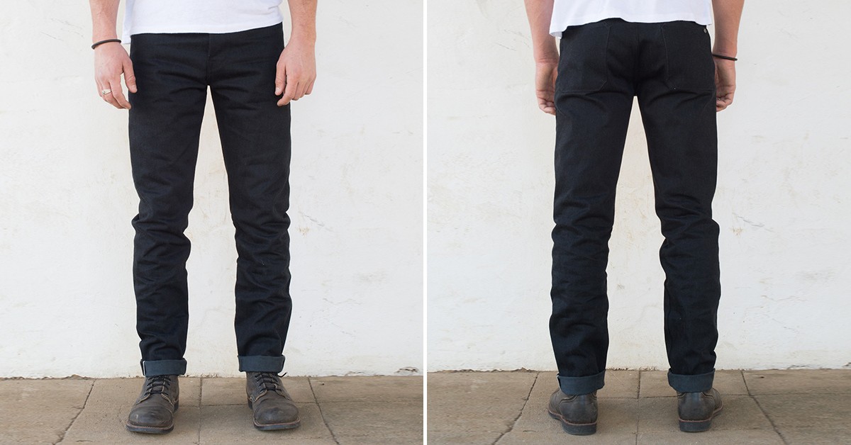 Freenote Cloth Portola Taper Jeans in 14.25oz. Yoshiwa Mills Black x ...