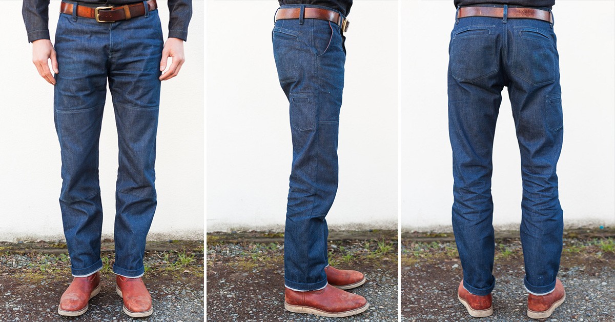 Grease Point Workwear Cone Mills Natural Indigo Selvedge Work Trousers