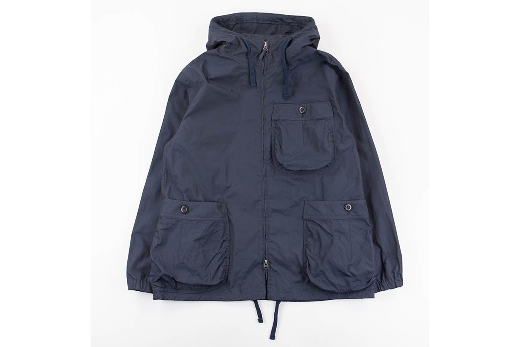 tss-navy-high-count-poly-oxford-gathered-round-pocket-zip-up-parka-front
