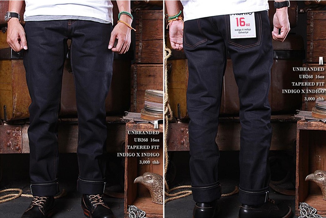 unbranded-x-pronto-ub268-selvedge-raw-denim-jeans-model-front-back