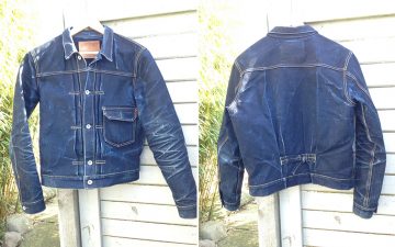 Fade-of-the-Day---Iron-Heart-IHxVS-T1-DD-jacket-(1.5-Years,-3-Washes,-2-Soaks)-front-back