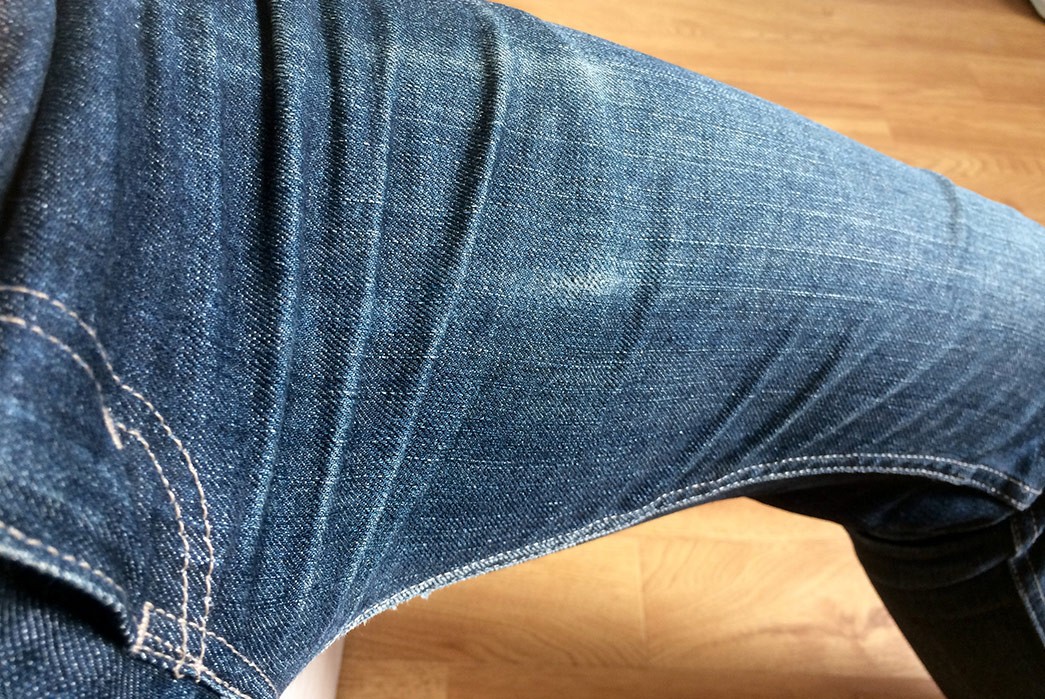 Fade-of-the-Day---Levi's-511-Rigid-Dragon-(6-Months,-1-Wash,-4-Soaks)-front-left-leg