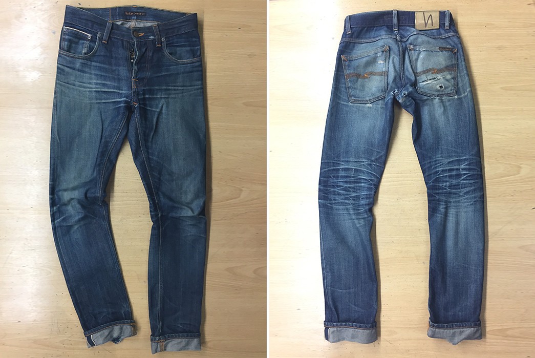 Fade-of-the-Day---Nudie-Grim-Tim-Dry-Orange-(4-Years,-3-Washes,-1-Soak)-front-back