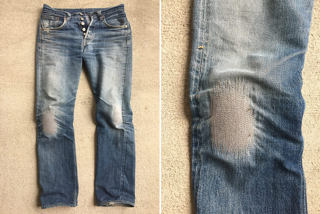Fade-of-the-Day---Sugar-Cane-2009-(5-Years,-Unknown-Washes,-1-Soak)-front-and-leg