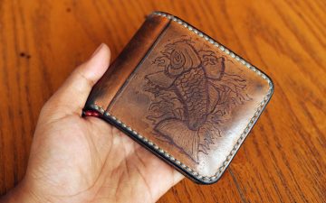 Fade-of-the-Day---Yasei-Leather-Koi-Natural-Bifold-(8-Months)-front-in-hand