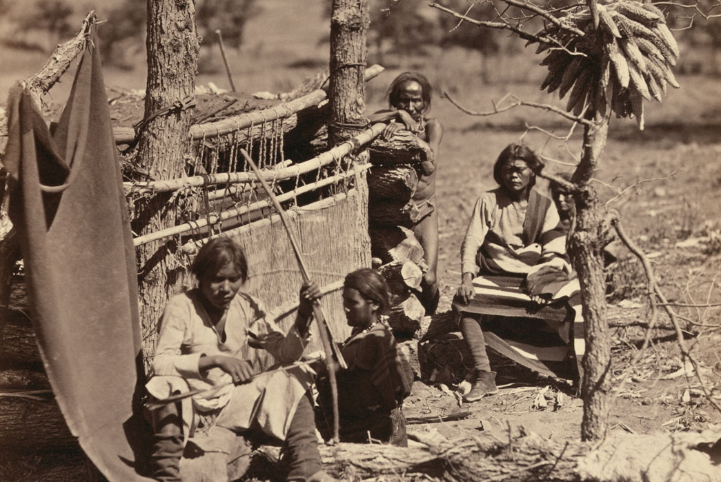 Weavers in 1873 near Fort Defiance, New Mexico. Image Thomas O'Sullivan via Tom Clark.