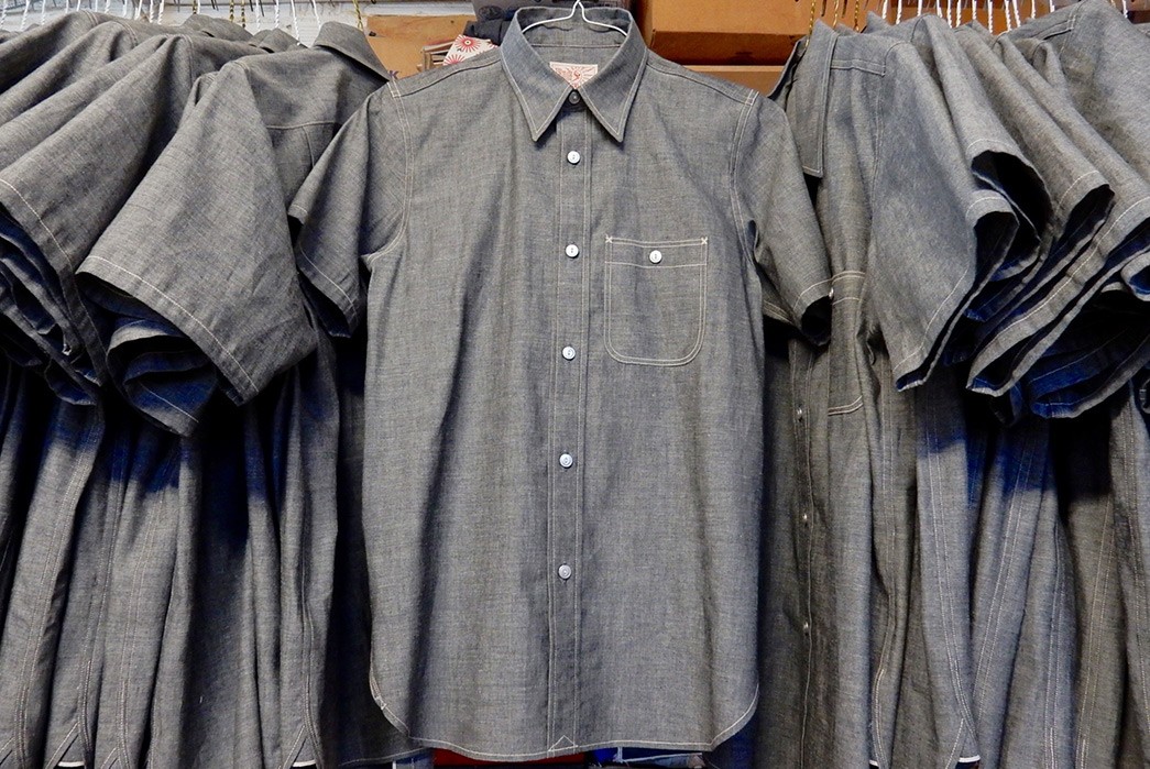 Roy-Charcoal-BBQ-Shirt-in-Japanese-Selvedge-Chambray-front