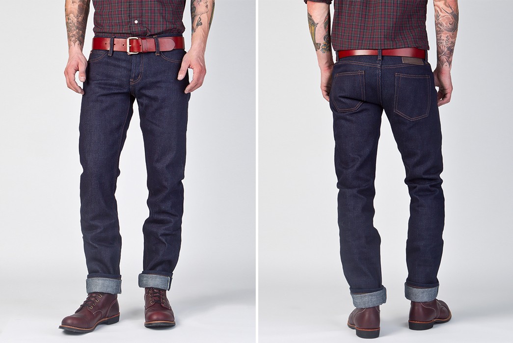 Unbranded-UB121-Skinny-Fit-Raw-Denim-Jeans-front-back