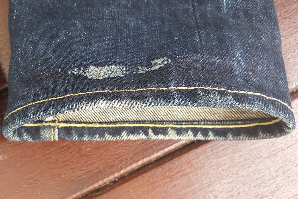 Fade-of-the-Day---Fullcount-1109-Stand-Alone-(1-Year,-0-Washes)-leg-selvedge