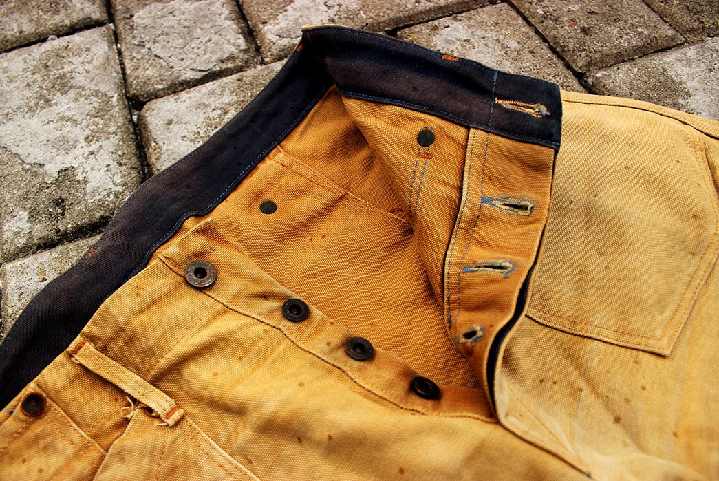Fade-of-the-Day---Rising-Sun-Worker-Jeans-Brown-(2-Years,-1-Wash,-5-Soaks)-front-top-open