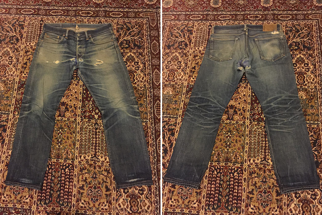 Fade-of-the-Day---RRL-Slim-Fit-(2-Years,-2-Washes,-2-Soaks)-front-back