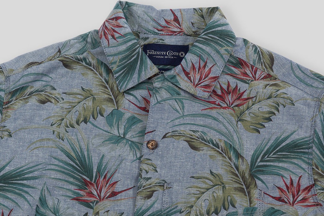 Freenote-Combines-Indigo-and-Floral-for-Their-Latest-Aloha-Shirt-front-collar