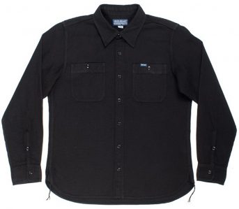 Iron-Heart-IHSH-172-BLK-Black-Waffle-Work-Shirt-front