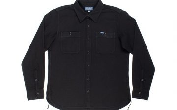 Iron-Heart-IHSH-172-BLK-Black-Waffle-Work-Shirt-front