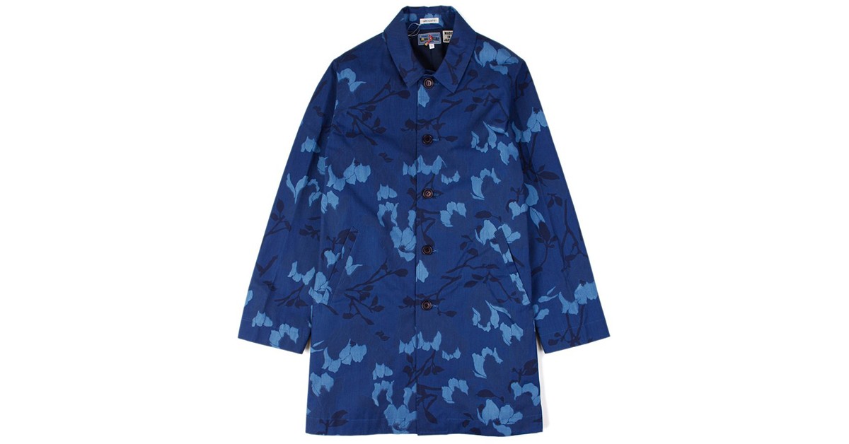 Blue Blue Japan Indigo Cotton Weather Magnolia Single Coat