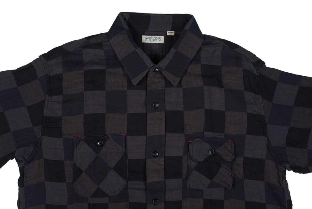 Sugar-Cane-Prizm-Fear-Dice-Weave-Short-Sleeve-Shirt-front-detailed
