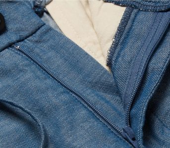 Chambray-Pants---Five-Plus-One-2)-Freemans-Sporting-Club-Drawstring-Trousers-zipper