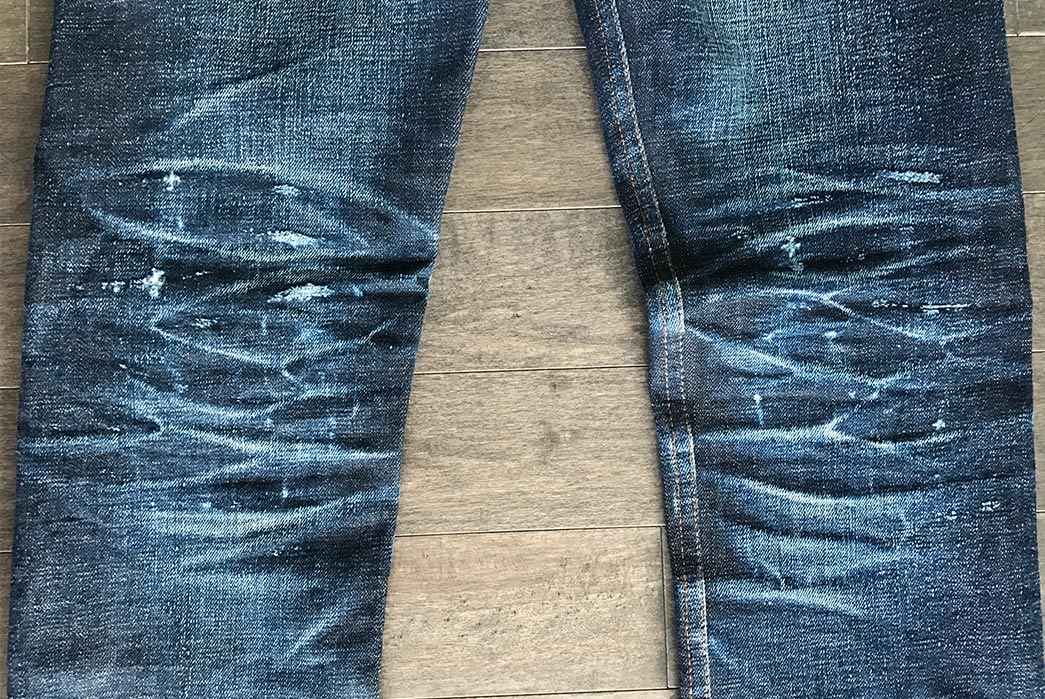 Fade-of-the-Day---Naked-&-Famous-Japan-Heritage-(2-Years,-2-Washes)-back-legs