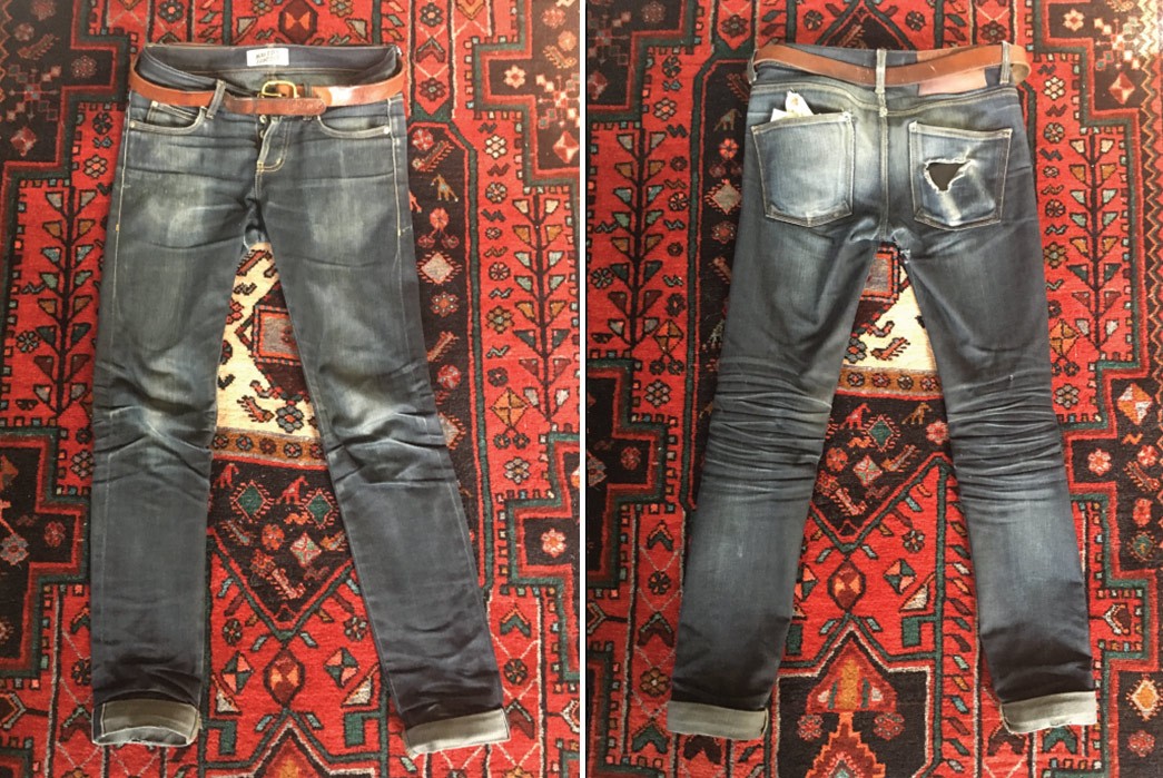 Fade-of-the-Day---Naked-&-Famous-Super-Skinny-Deep-Indigo-(13-Months,-2-Soaks)-front-back